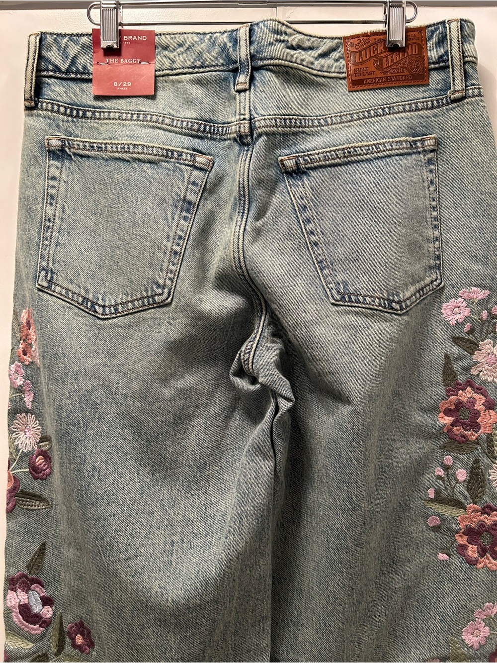 NWT Lucky Legend Jeans Limited Edition Fully Embroidered Baggy - Vintage Wash - Picture 12 of 12